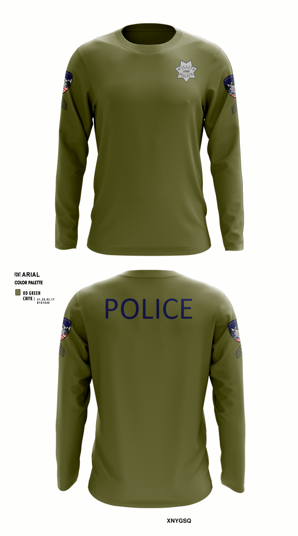Long Sleeve Performance Shirt, Willits Little Lake JRTF, Police, Teamtime, Team time, sublimation, custom sports apparel, team uniforms, spirit wear, spiritwear, sports uniforms, custom shirts, team store, custom team store, fundraiser sports, apparel fundraiser