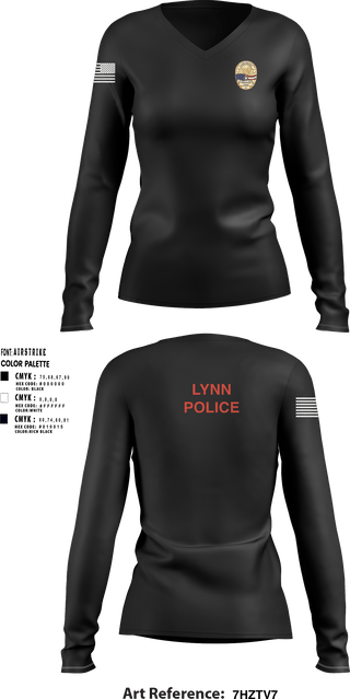 Women's Long Sleeve Vneck Shirt, , Police, Teamtime, Team time, sublimation, custom sports apparel, team uniforms, spirit wear, spiritwear, sports uniforms, custom shirts, team store, custom team store, fundraiser sports, apparel fundraiser