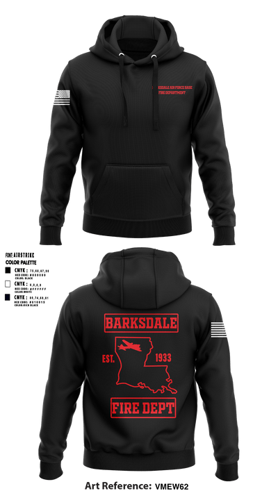 Barksdale Air Force Base Fire Department 74370190 Hoodie - 1