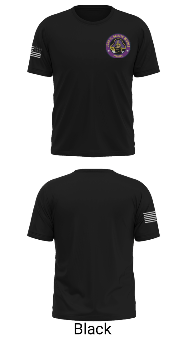 Short Sleeve Performance Shirt, John Griffin Middle School Basketball, Men's Basketball, Teamtime, Team time, sublimation, custom sports apparel, team uniforms, spirit wear, spiritwear, sports uniforms, custom shirts, team store, custom team store, fundraiser sports, apparel fundraiser