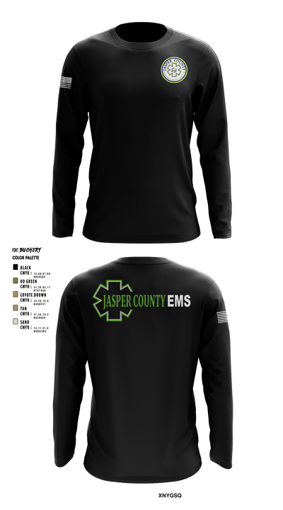 Jasper County EMS 69252235 Long Sleeve Performance Shirt - 1