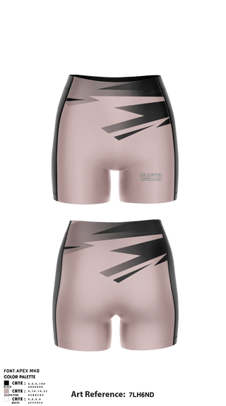 Women's Compression Shorts, McAlester Buffaloes, Women's Volleyball, Teamtime, Team time, sublimation, custom sports apparel, team uniforms, spirit wear, spiritwear, sports uniforms, custom shirts, team store, custom team store, fundraiser sports, apparel fundraiser