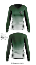 Helen S Dunn Middle School 63125083 Women's Long Sleeve V-neck Shirt - 1