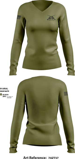 Women's Long Sleeve Vneck Shirt, JCSE, Army, Teamtime, Team time, sublimation, custom sports apparel, team uniforms, spirit wear, spiritwear, sports uniforms, custom shirts, team store, custom team store, fundraiser sports, apparel fundraiser