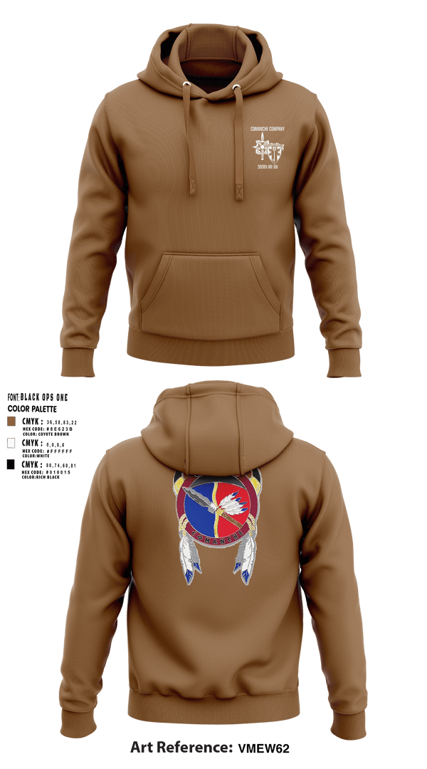 Hoodie, Comanche, 309th MI BN, , Teamtime, Team time, sublimation, custom sports apparel, team uniforms, spirit wear, spiritwear, sports uniforms, custom shirts, team store, custom team store, fundraiser sports, apparel fundraiser