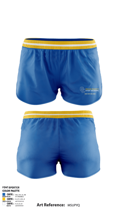 Crook County High School Cheer 40118288 Women's Shorts - 1