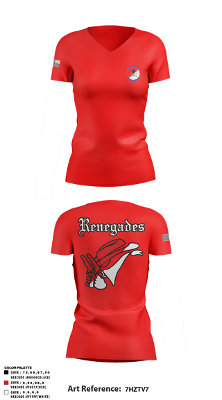 Women's Short Sleeve Vneck Shirt, Renegades, Army, Teamtime, Team time, sublimation, custom sports apparel, team uniforms, spirit wear, spiritwear, sports uniforms, custom shirts, team store, custom team store, fundraiser sports, apparel fundraiser