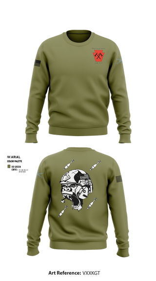 Crew Neck Sweatshirt, , National Guard, Teamtime, Team time, sublimation, custom sports apparel, team uniforms, spirit wear, spiritwear, sports uniforms, custom shirts, team store, custom team store, fundraiser sports, apparel fundraiser