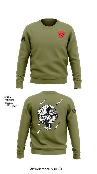 1-111th IN BN 37171288 Crew Neck Sweatshirt - 2
