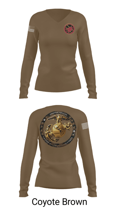 MWSS 471 DET A 71536403 Women's Long Sleeve V-neck Shirt - 38