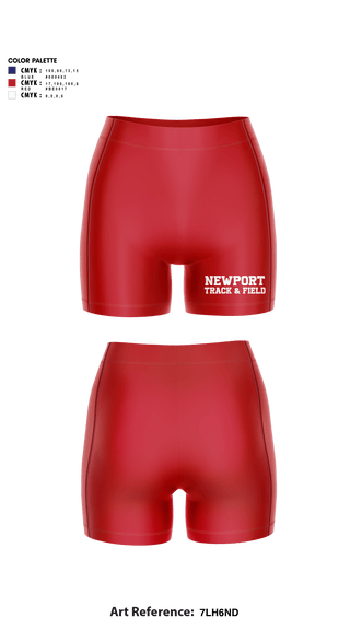 Women's Compression Shorts, Newport High School Track & Field, Track & Field, Teamtime, Team time, sublimation, custom sports apparel, team uniforms, spirit wear, spiritwear, sports uniforms, custom shirts, team store, custom team store, fundraiser sports, apparel fundraiser
