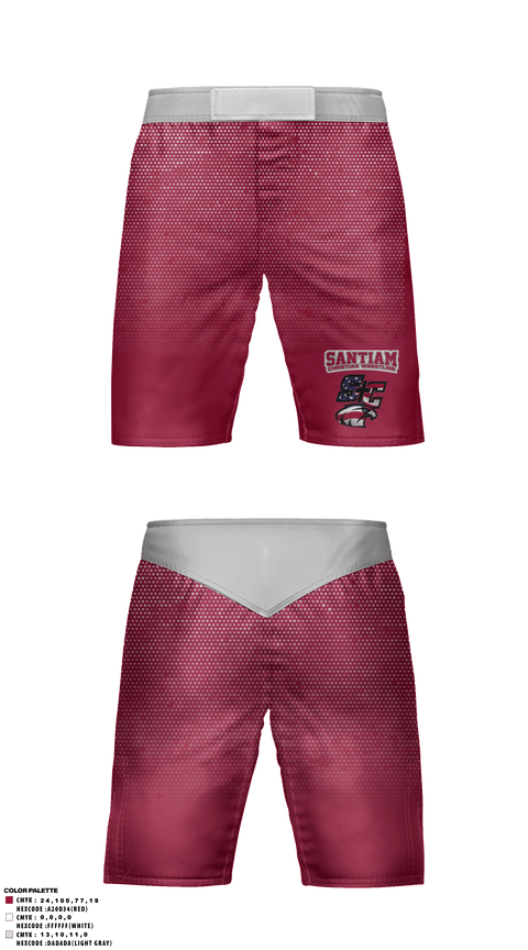 Fight Shorts, Santiam Christian School Wrestling, Wrestling, Teamtime, Team time, sublimation, custom sports apparel, team uniforms, spirit wear, spiritwear, sports uniforms, custom shirts, team store, custom team store, fundraiser sports, apparel fundraiser