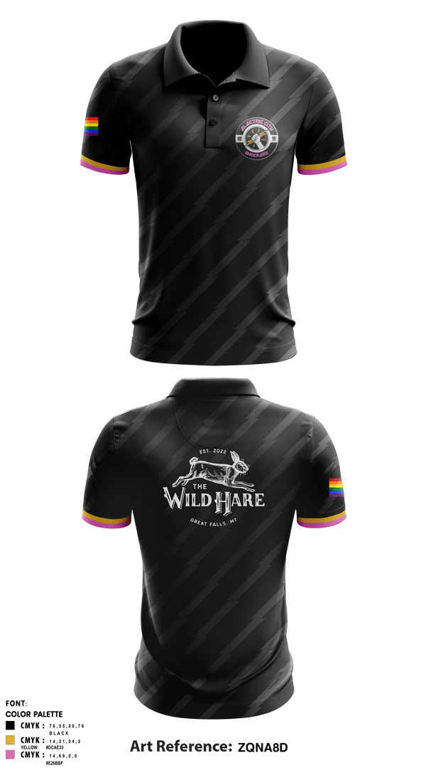 Short Sleeve Performance Polo, Electric city shockerz, Rugby, Teamtime, Team time, sublimation, custom sports apparel, team uniforms, spirit wear, spiritwear, sports uniforms, custom shirts, team store, custom team store, fundraiser sports, apparel fundraiser
