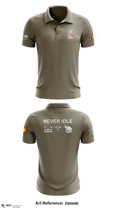 120th Engineers 1318927 Short Sleeve Performance Polo - 2