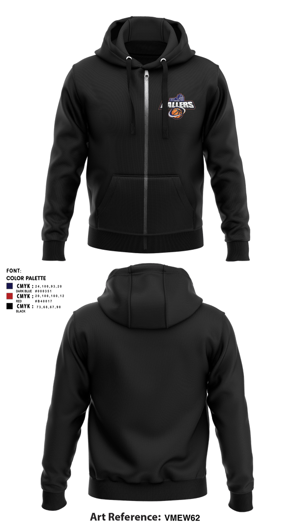 Zip Hoodie, Ballers Basketball, Men's Basketball, Teamtime, Team time, sublimation, custom sports apparel, team uniforms, spirit wear, spiritwear, sports uniforms, custom shirts, team store, custom team store, fundraiser sports, apparel fundraiser