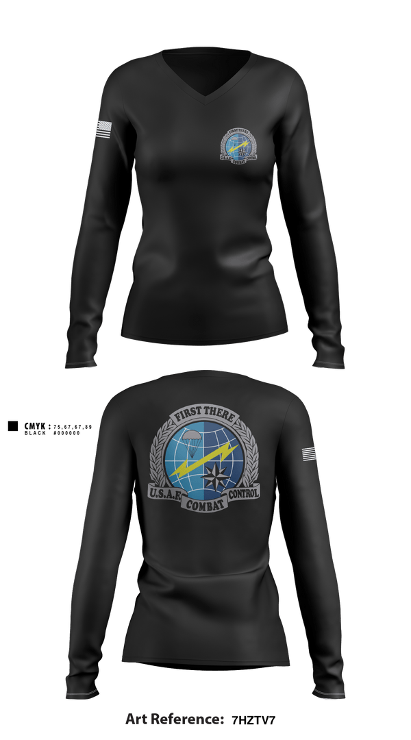 Women's Long Sleeve Vneck Shirt, , Air Force, Teamtime, Team time, sublimation, custom sports apparel, team uniforms, spirit wear, spiritwear, sports uniforms, custom shirts, team store, custom team store, fundraiser sports, apparel fundraiser