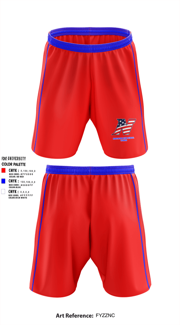 Athletic Shorts With Pockets, Northern High School Tennis, Tennis, Teamtime, Team time, sublimation, custom sports apparel, team uniforms, spirit wear, spiritwear, sports uniforms, custom shirts, team store, custom team store, fundraiser sports, apparel fundraiser