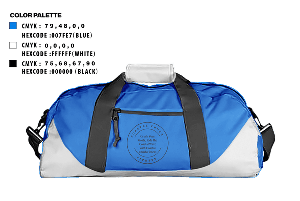 Duffle Bag, Coastal Crush Fitness, , Teamtime, Team time, sublimation, custom sports apparel, team uniforms, spirit wear, spiritwear, sports uniforms, custom shirts, team store, custom team store, fundraiser sports, apparel fundraiser