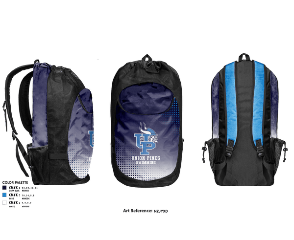 Gear Bag, Union Pines High School Swimming, Swimming, Teamtime, Team time, sublimation, custom sports apparel, team uniforms, spirit wear, spiritwear, sports uniforms, custom shirts, team store, custom team store, fundraiser sports, apparel fundraiser