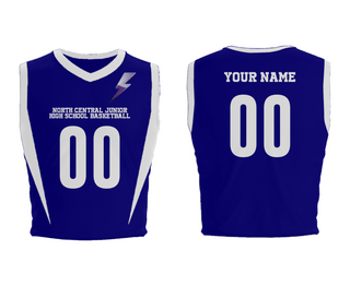Mens Basketball Jersey, North Central Junior High School Basketball, Men's Basketball, Teamtime, Team time, sublimation, custom sports apparel, team uniforms, spirit wear, spiritwear, sports uniforms, custom shirts, team store, custom team store, fundraiser sports, apparel fundraiser