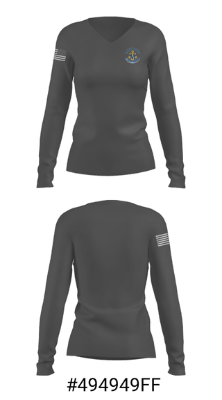 Women's Long Sleeve Vneck Shirt, East Carteret High School Band, Spirit Store, Teamtime, Team time, sublimation, custom sports apparel, team uniforms, spirit wear, spiritwear, sports uniforms, custom shirts, team store, custom team store, fundraiser sports, apparel fundraiser