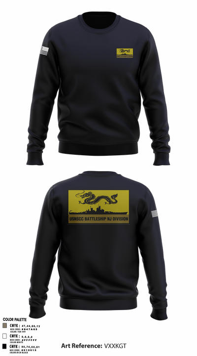 Battleship NJ Division 41582096 Crew Neck Sweatshirt - 3