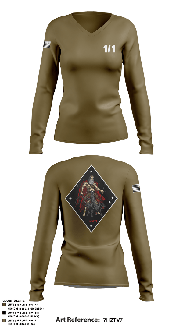 Women's Long Sleeve Vneck Shirt, V1/1, Marines, Teamtime, Team time, sublimation, custom sports apparel, team uniforms, spirit wear, spiritwear, sports uniforms, custom shirts, team store, custom team store, fundraiser sports, apparel fundraiser