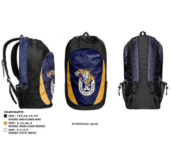 Gear Bag, Jefferson County High School Basketball, Women's Basketball, Teamtime, Team time, sublimation, custom sports apparel, team uniforms, spirit wear, spiritwear, sports uniforms, custom shirts, team store, custom team store, fundraiser sports, apparel fundraiser