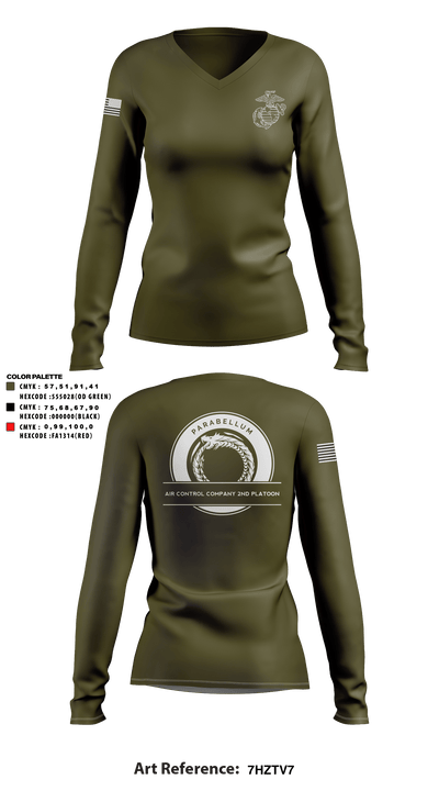 Air Control Company 87821543 Women's Long Sleeve V-neck Shirt - 1