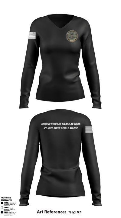 Narcotics Unit Alabama 64071055 Women's Long Sleeve V-neck Shirt - 2