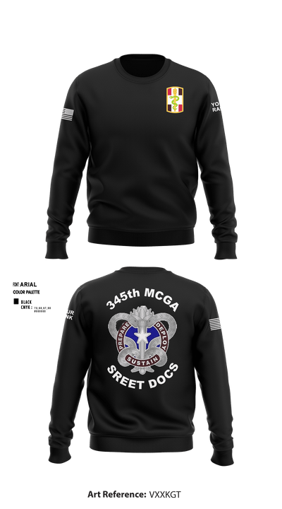 345th MCGA 98196690 Crew Neck Sweatshirt - 1