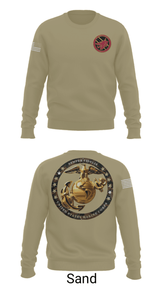 Crew Neck Sweatshirt, , Marines, Teamtime, Team time, sublimation, custom sports apparel, team uniforms, spirit wear, spiritwear, sports uniforms, custom shirts, team store, custom team store, fundraiser sports, apparel fundraiser