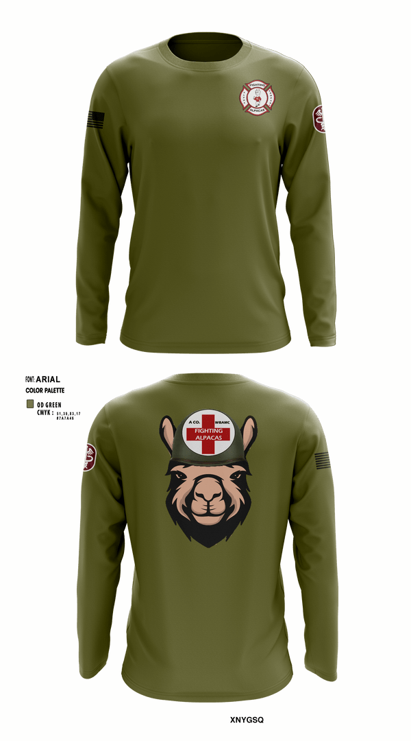 Long Sleeve Performance Shirt, WBAMCAlpha Company, WBAMC, Softball, Teamtime, Team time, sublimation, custom sports apparel, team uniforms, spirit wear, spiritwear, sports uniforms, custom shirts, team store, custom team store, fundraiser sports, apparel fundraiser