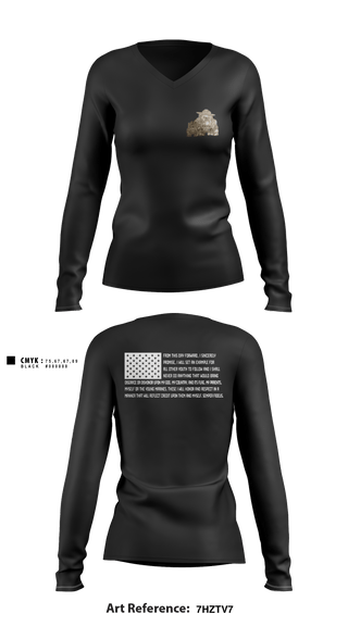 Women's Long Sleeve Vneck Shirt, , Marines, Teamtime, Team time, sublimation, custom sports apparel, team uniforms, spirit wear, spiritwear, sports uniforms, custom shirts, team store, custom team store, fundraiser sports, apparel fundraiser