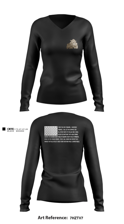 Capital City 29145478 Women's Long Sleeve V-neck Shirt - 1