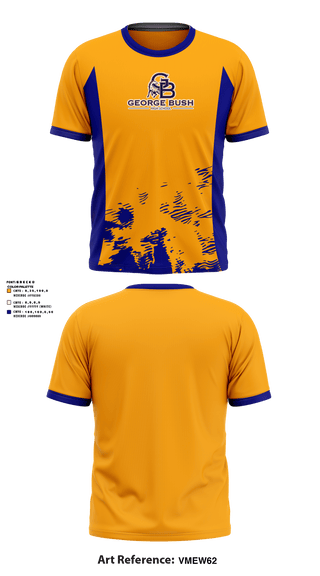 Short Sleeve Performance Shirt, George Bush High School, Spirit Store, Teamtime, Team time, sublimation, custom sports apparel, team uniforms, spirit wear, spiritwear, sports uniforms, custom shirts, team store, custom team store, fundraiser sports, apparel fundraiser
