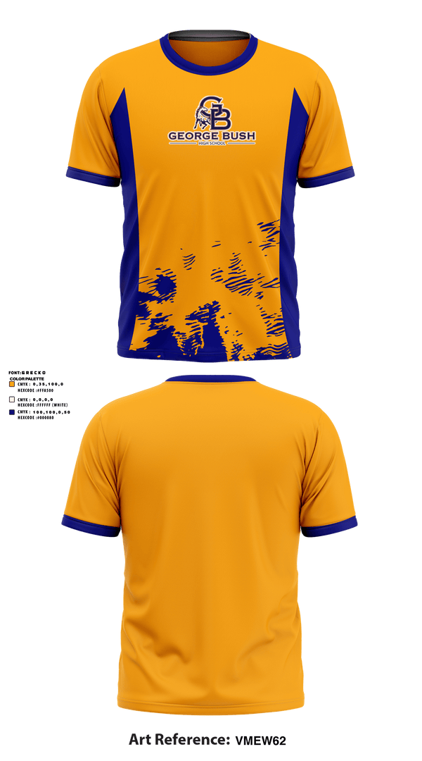 Short Sleeve Performance Shirt, George Bush High School, Spirit Store, Teamtime, Team time, sublimation, custom sports apparel, team uniforms, spirit wear, spiritwear, sports uniforms, custom shirts, team store, custom team store, fundraiser sports, apparel fundraiser