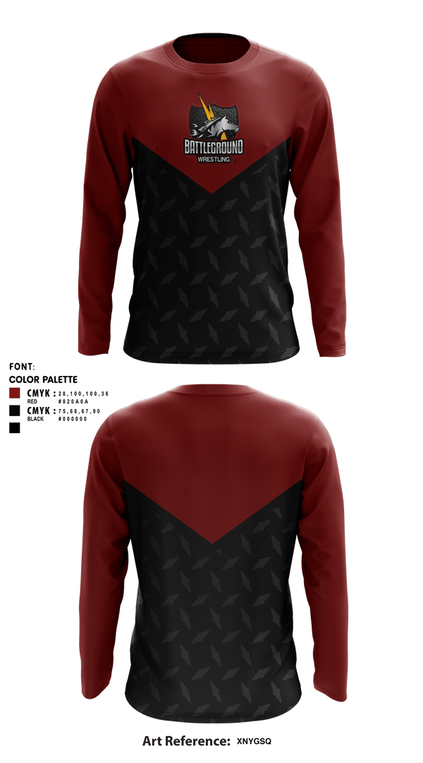 Long Sleeve Performance Shirt, BATTLEGROUND WRESTLING, Wrestling, Teamtime, Team time, sublimation, custom sports apparel, team uniforms, spirit wear, spiritwear, sports uniforms, custom shirts, team store, custom team store, fundraiser sports, apparel fundraiser