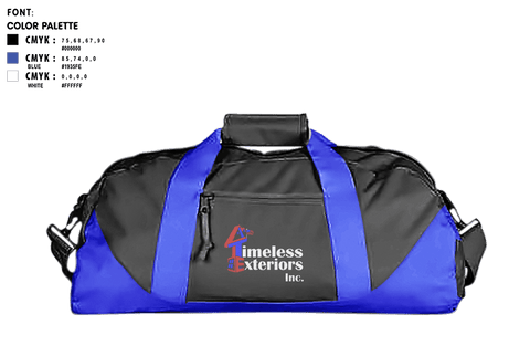Duffle Bag, Timeless exteriorsTimeless exteriors, , Teamtime, Team time, sublimation, custom sports apparel, team uniforms, spirit wear, spiritwear, sports uniforms, custom shirts, team store, custom team store, fundraiser sports, apparel fundraiser