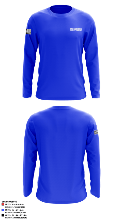 9th Mission Support Command 41337538 Long Sleeve Performance Shirt - 2