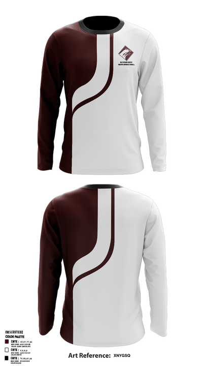 Altoona Area Junior High School Basketball 52962869 Long Sleeve Performance Shirt - 1