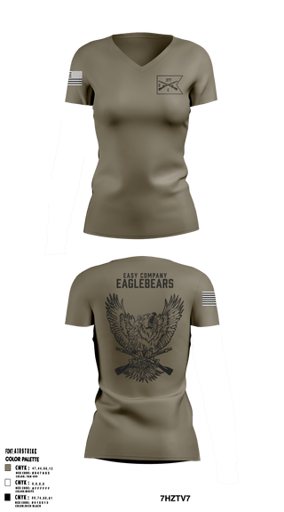 Women's Short Sleeve Vneck Shirt, , Army, Teamtime, Team time, sublimation, custom sports apparel, team uniforms, spirit wear, spiritwear, sports uniforms, custom shirts, team store, custom team store, fundraiser sports, apparel fundraiser