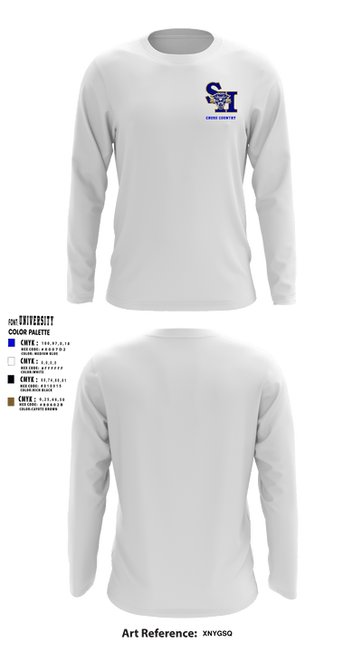 Sweet Home High School Cross Country 24439885 Long Sleeve Performance Shirt - 40