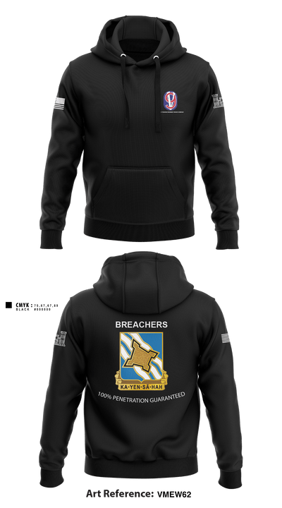 1-390TH TRAINING REGIMENT BRAVO COMPANY 46848242 Hoodie - 1