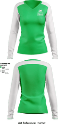 Griffin School 93424450 Women's Long Sleeve V-neck Shirt - 1