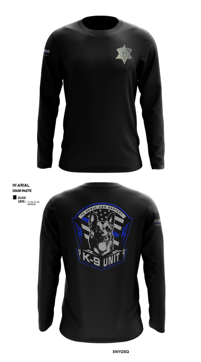 PCSO K-9 INTERDICTION 89630540 Long Sleeve Performance Shirt - 1