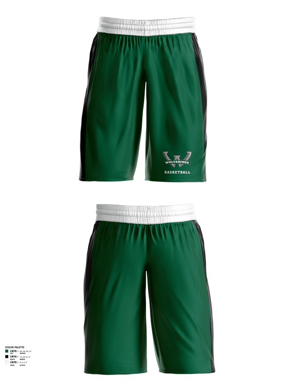 Mens Basketball Shorts, Woodland High School, Men's Basketball, Teamtime, Team time, sublimation, custom sports apparel, team uniforms, spirit wear, spiritwear, sports uniforms, custom shirts, team store, custom team store, fundraiser sports, apparel fundraiser