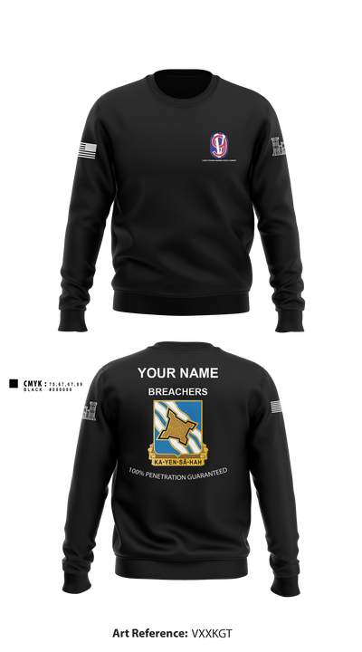 1-390TH TRAINING REGIMENT BRAVO COMPANY 46848242 Crew Neck Sweatshirt - 2