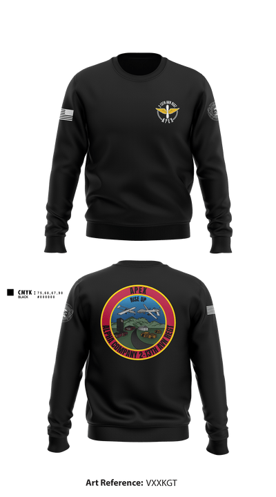 A Co, 2-13th AVN REGT 95713396 Crew Neck Sweatshirt - 4