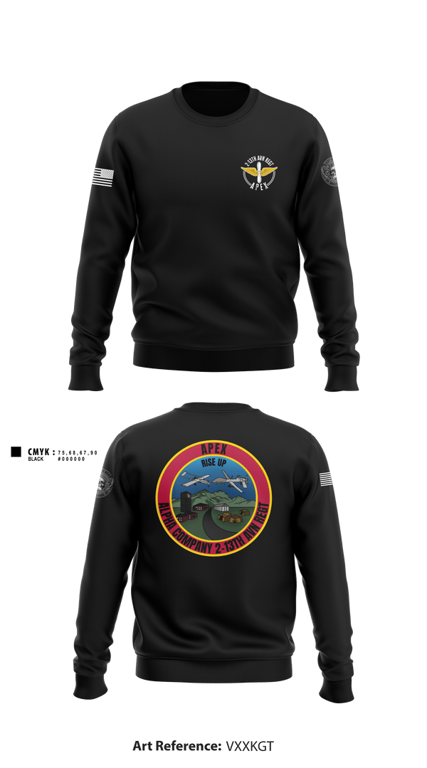 Crew Neck Sweatshirt, A Co, 2-13th AVN REGT, , Teamtime, Team time, sublimation, custom sports apparel, team uniforms, spirit wear, spiritwear, sports uniforms, custom shirts, team store, custom team store, fundraiser sports, apparel fundraiser